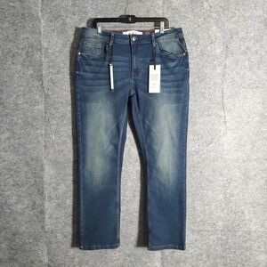 Artful Rebel Jax Jeans Men 34x30 Blue Slim Fit Luxury Stretch Denim New Style LA